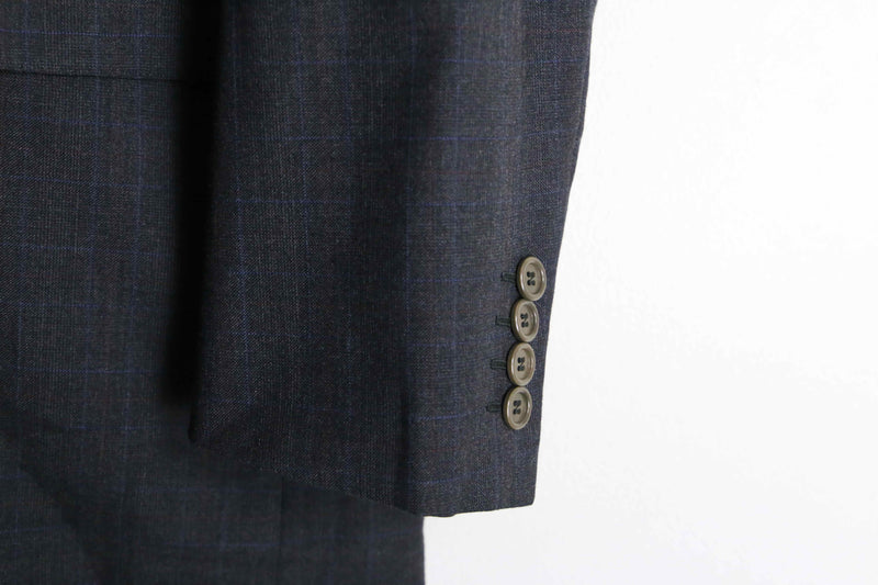 "Pierre Cardin" chacoal gray check wool tailored jacket