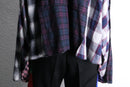 "Re:make" patchwork check shirt hoodie