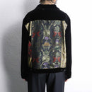 “CHICO'S” oriental panel velour tracker jacket