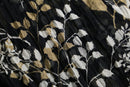 botanical sheer frill wrinkle shirt
