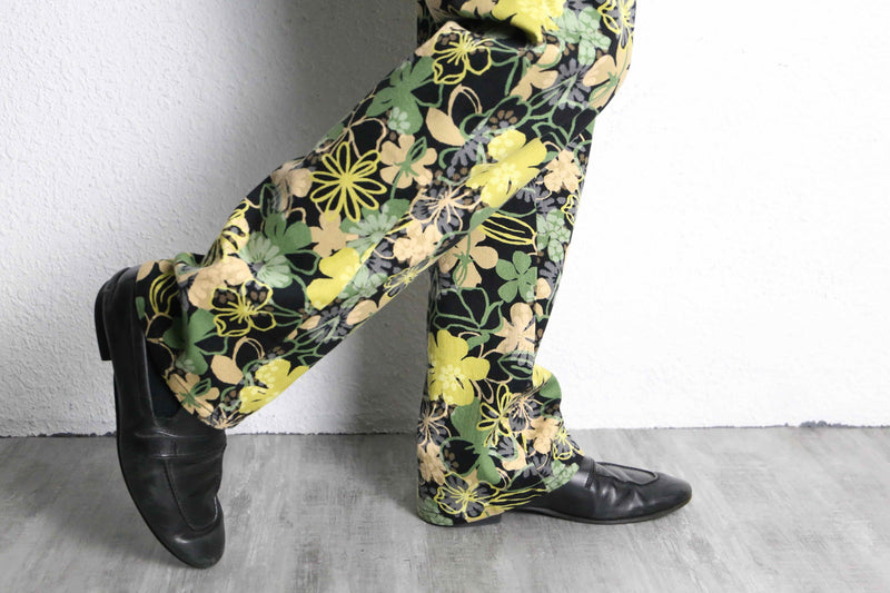 botanical pattern full length pants