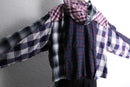 "Re:make" patchwork check shirt hoodie