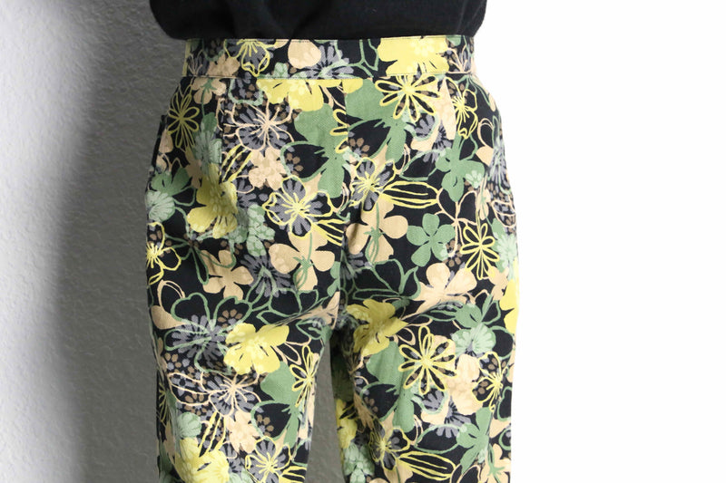 botanical pattern full length pants