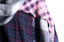 "Re:make" patchwork check shirt hoodie