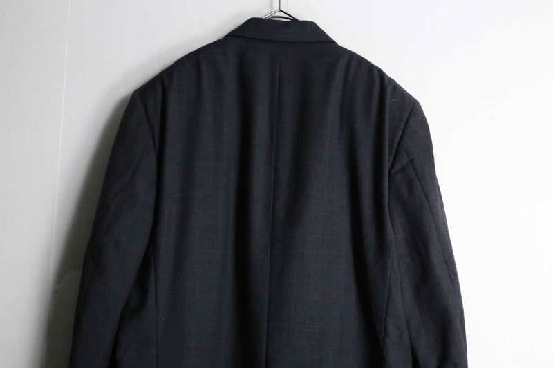 "Pierre Cardin" chacoal gray check wool tailored jacket