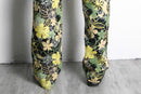 botanical pattern full length pants