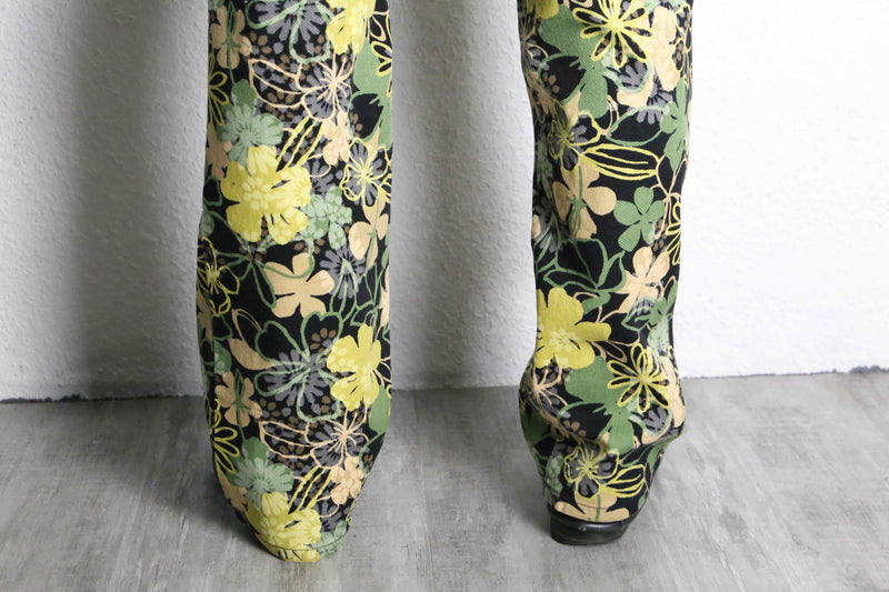 botanical pattern full length pants