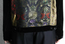 “CHICO'S” oriental panel velour tracker jacket