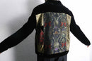 “CHICO'S” oriental panel velour tracker jacket