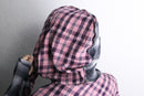 "Re:make" patchwork check shirt hoodie