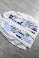 ''Re:make''patchwork design stripe shirt