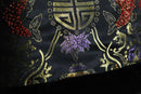 “CHICO'S” oriental panel velour tracker jacket