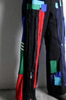 ''Re:make''multicolored zip design pants