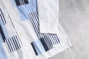 ''Re:make''patchwork design stripe shirt