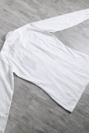 ''Re:make''patchwork design stripe shirt