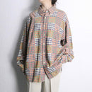 “J.crew” check switch design shirt