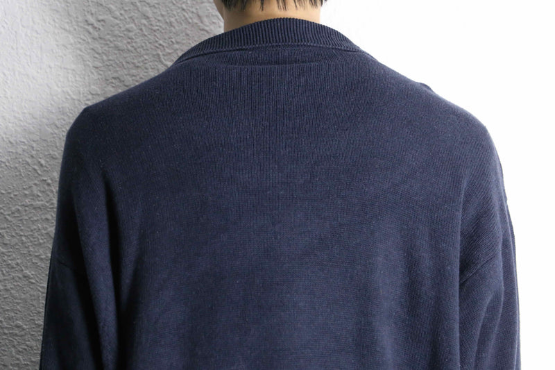 navy argyle pattern knit polo