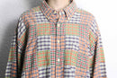 “J.crew” check switch design shirt