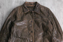 classic brown leather coat jacket