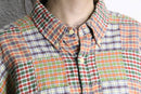 “J.crew” check switch design shirt