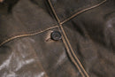 classic brown leather coat jacket