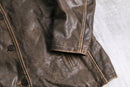 classic brown leather coat jacket
