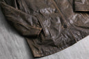 classic brown leather coat jacket
