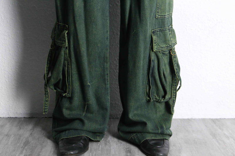 olive wide straight cargo pants