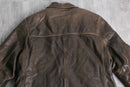 classic brown leather coat jacket