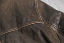 classic brown leather coat jacket