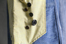 "Re:make" gingham pocket wide denim shorts