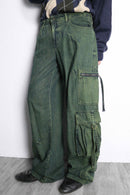 olive wide straight cargo pants