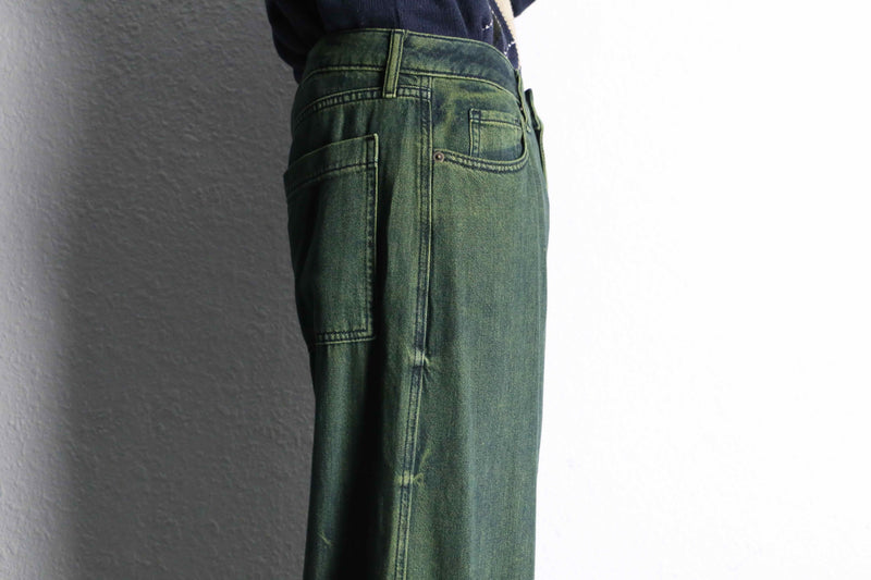 olive wide straight cargo pants