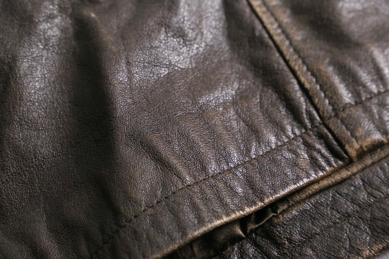 classic brown leather coat jacket