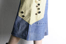 "Re:make" gingham pocket wide denim shorts