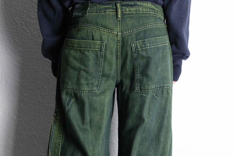 olive wide straight cargo pants