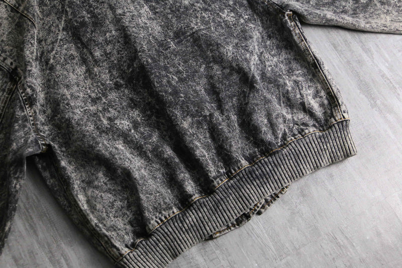 1990-00s chemical wash MA-1 type denim blouson