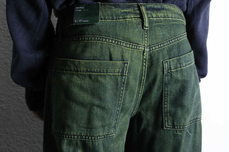olive wide straight cargo pants