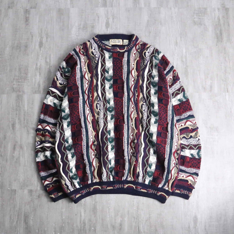 90s "cotton traders" cotton 3D knit