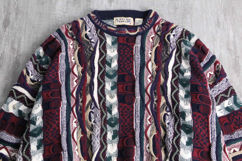 90s "cotton traders" cotton 3D knit