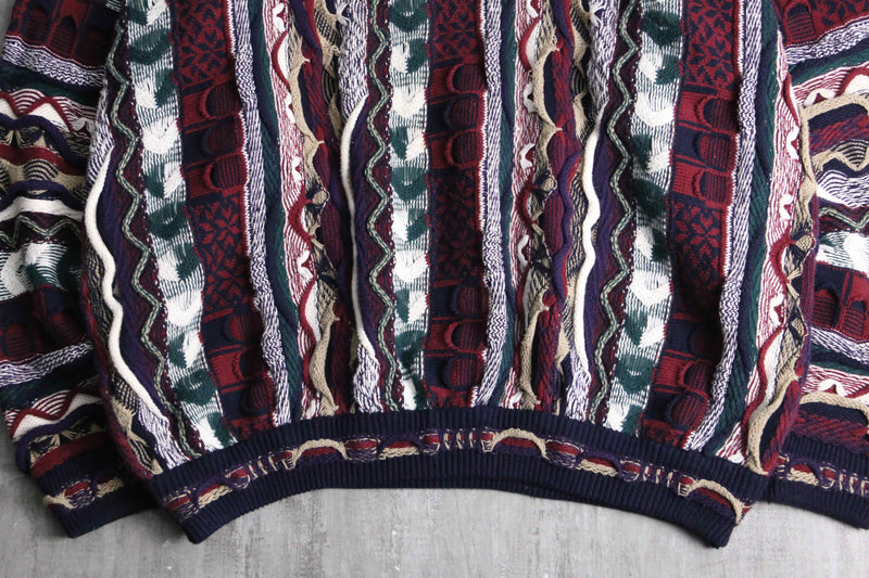 90s "cotton traders" cotton 3D knit