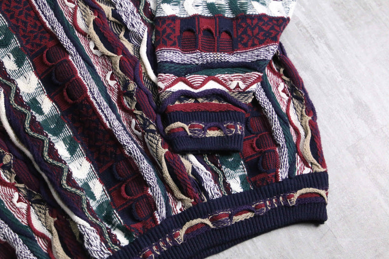 90s "cotton traders" cotton 3D knit