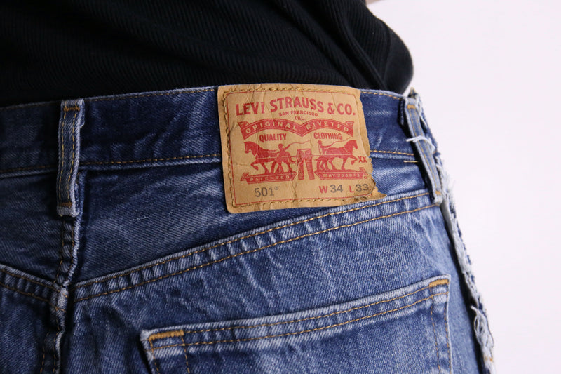 remake "再構築" front docking side belt buggy denim pants