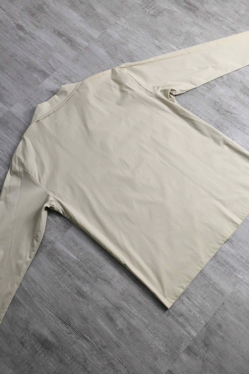 ivory centerline design open collar L/S shirt
