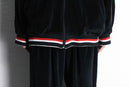 black velour track set-up