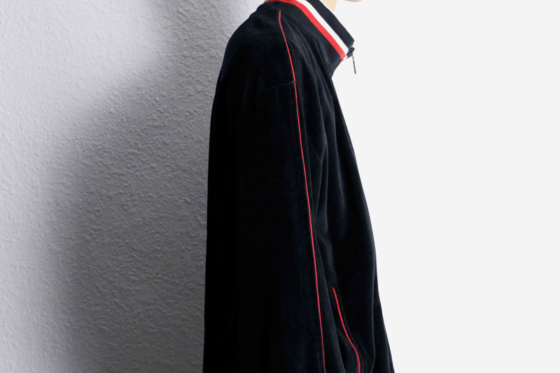 black velour track set-up