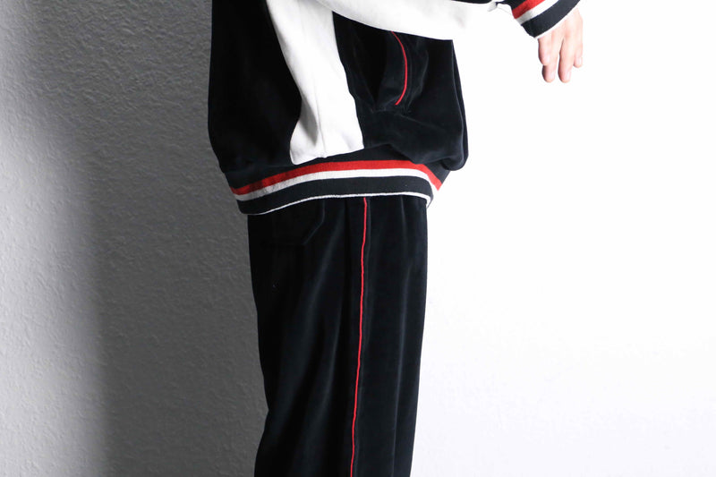 black velour track set-up