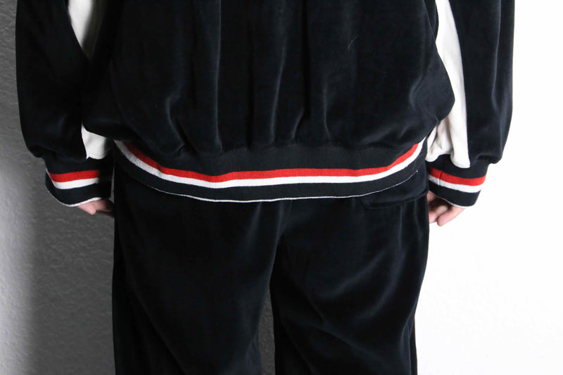 black velour track set-up