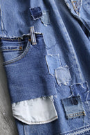 "Re:make" patchwork denim half pants