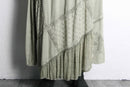 pistàcchio green stitch&switch easy long skirts